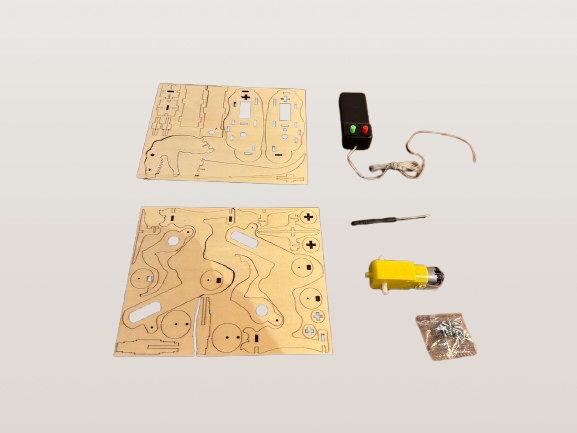 Dinosaure Articulé en Bois à Assembler – Jeu de Construction DIY – Activité Parent-Enfant 🎨🦖