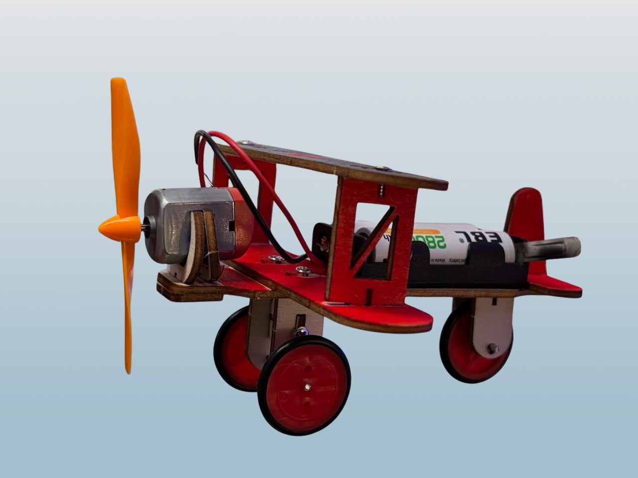 Avion en Bois à Assembler – Biplan Mythique – Jeu de Construction DIY– Activité Parent-Enfant ✈️🎨