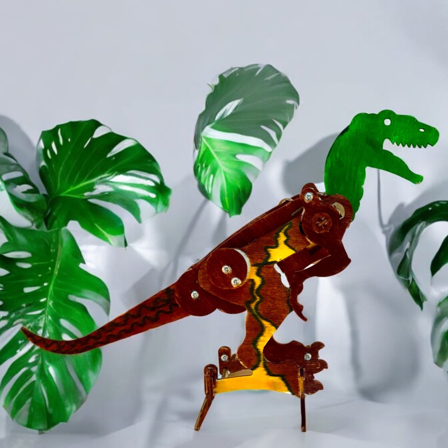Dinosaure Articulé en Bois à Assembler – Jeu de Construction DIY – Activité Parent-Enfant 🎨🦖