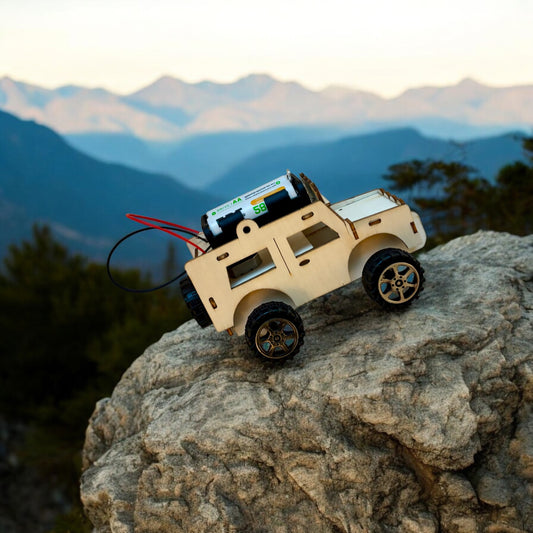 4x4 en Bois à Assembler – Jeep d’Aventure – Jeu de Construction DIY – Activité Parent-Enfant 🚙🌿