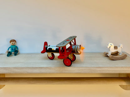 Avion en Bois à Assembler – Biplan Mythique – Jeu de Construction DIY– Activité Parent-Enfant ✈️🎨